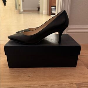 Cole Haan Black Leather vesta pump 65mm